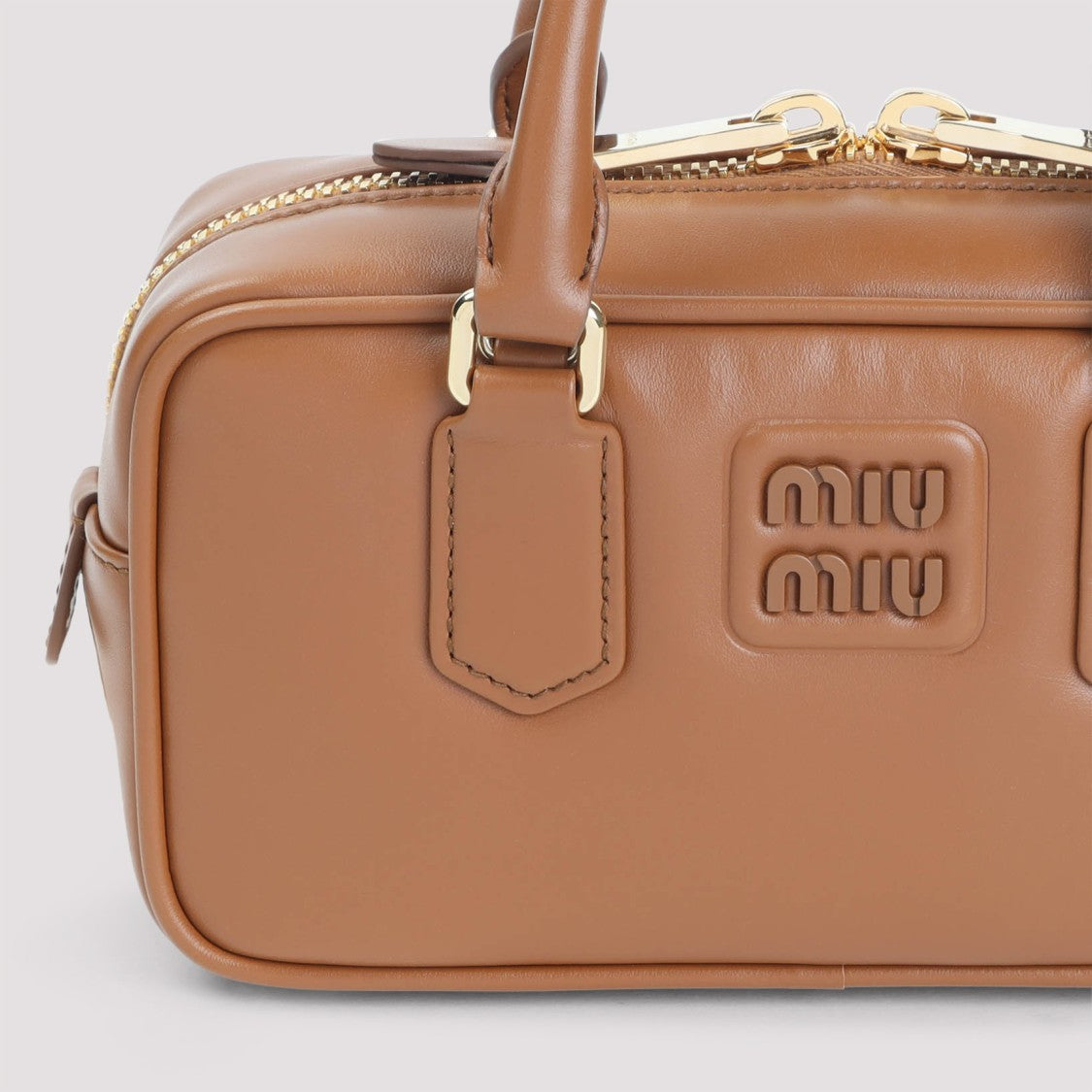 Miu Miu Structured Rectangular Handbag In Smooth Vitello Leather