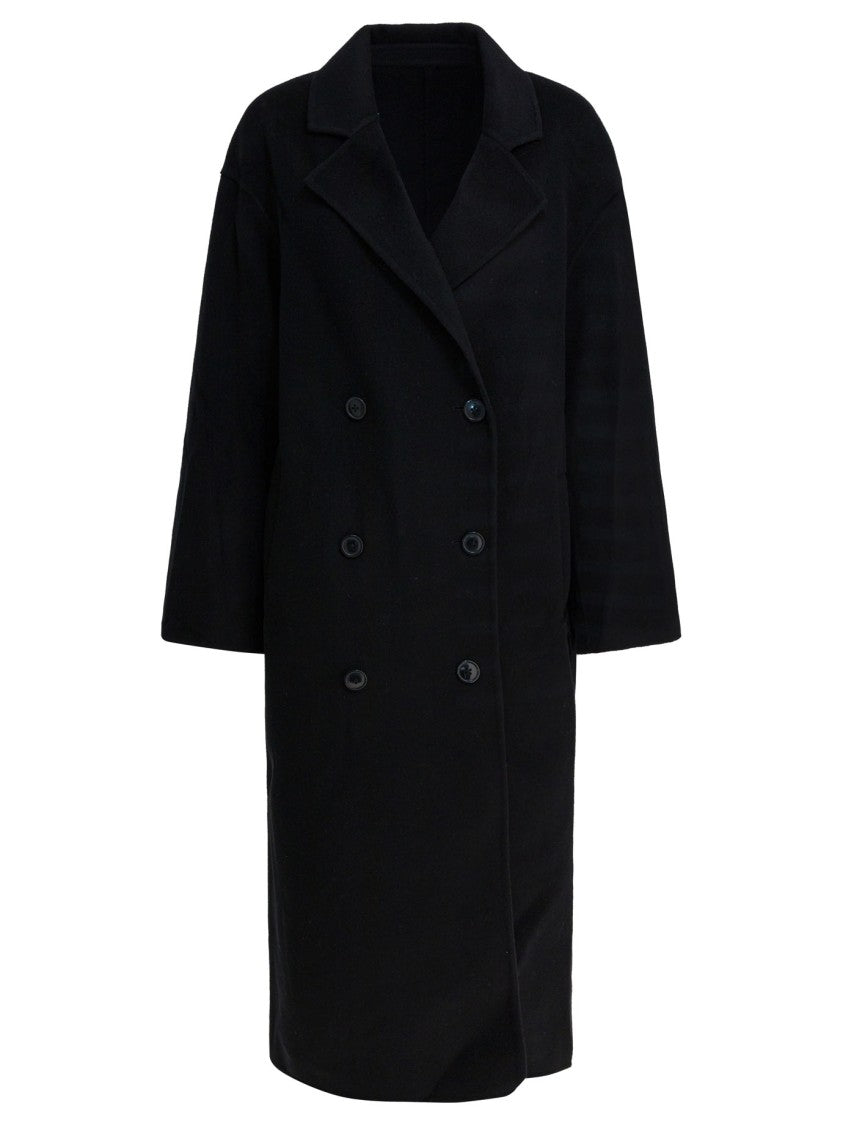 Loulou De Saison Borneo Long Coat With Double-Breasted Front