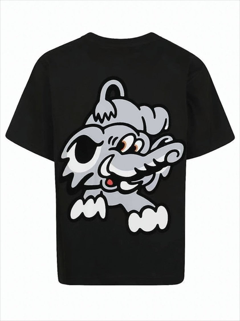 Kenzo Black Short-Sleeve T-Shirt With Paris Graphic