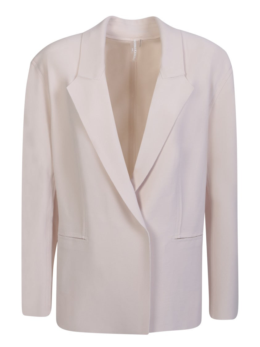 Norma Kamali White Single-Breasted Jacket