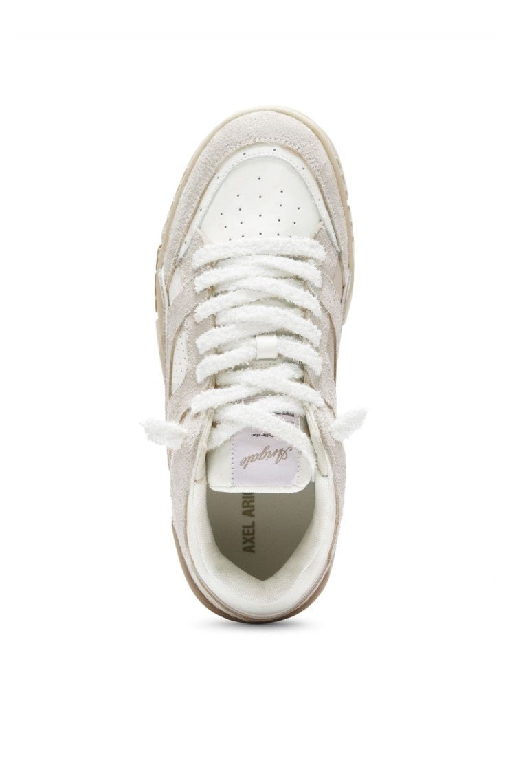 Axel Arigato Area Lo Perforated Leather And Suede Sneakers