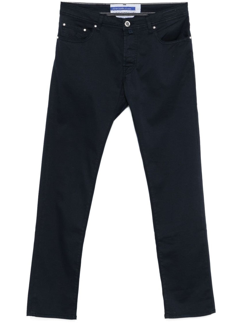Jacob Cohen Navy Blue Bard Slim Fit Trousers