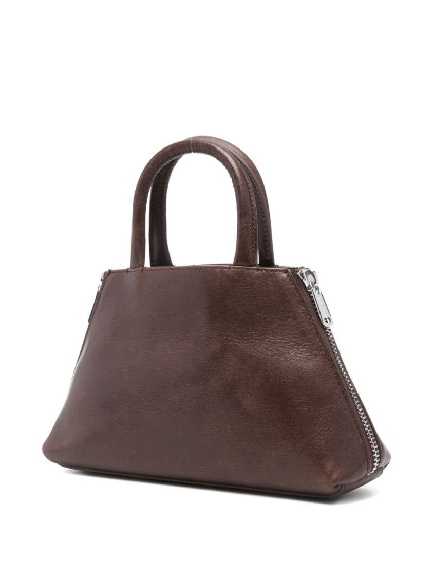 Coperni Trapezoidal Brown Calfskin Handbag