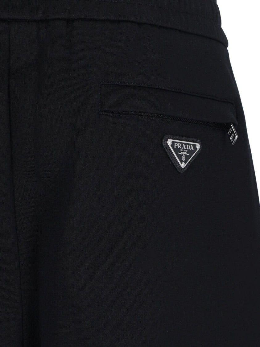 Prada Logo Track Pants – Black