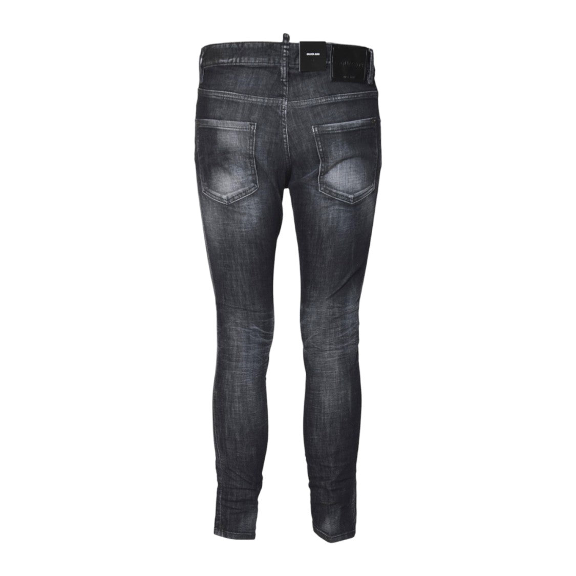 Dsquared2 Slim-Fit Black Washed Denim Jeans With Distressed Details