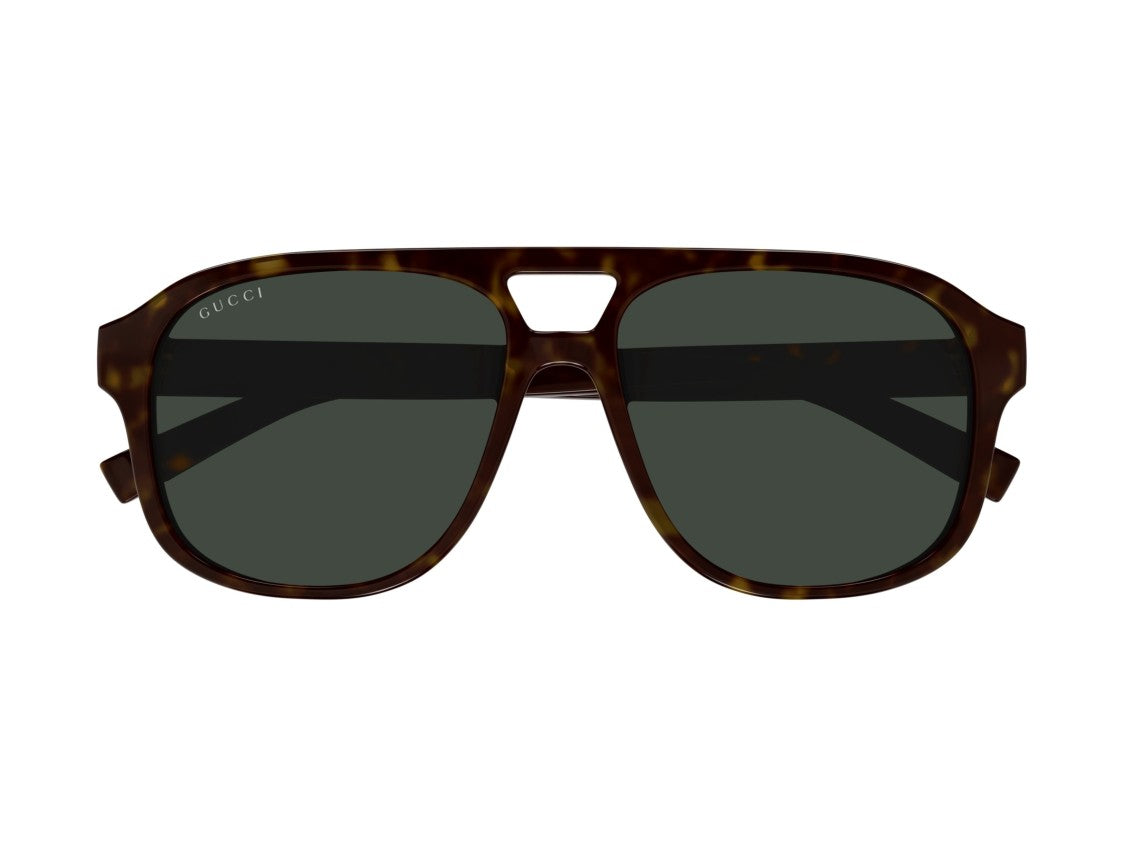 Gucci Gg1856s Cut-Out Tortoiseshell Oversized Square Sunglasses