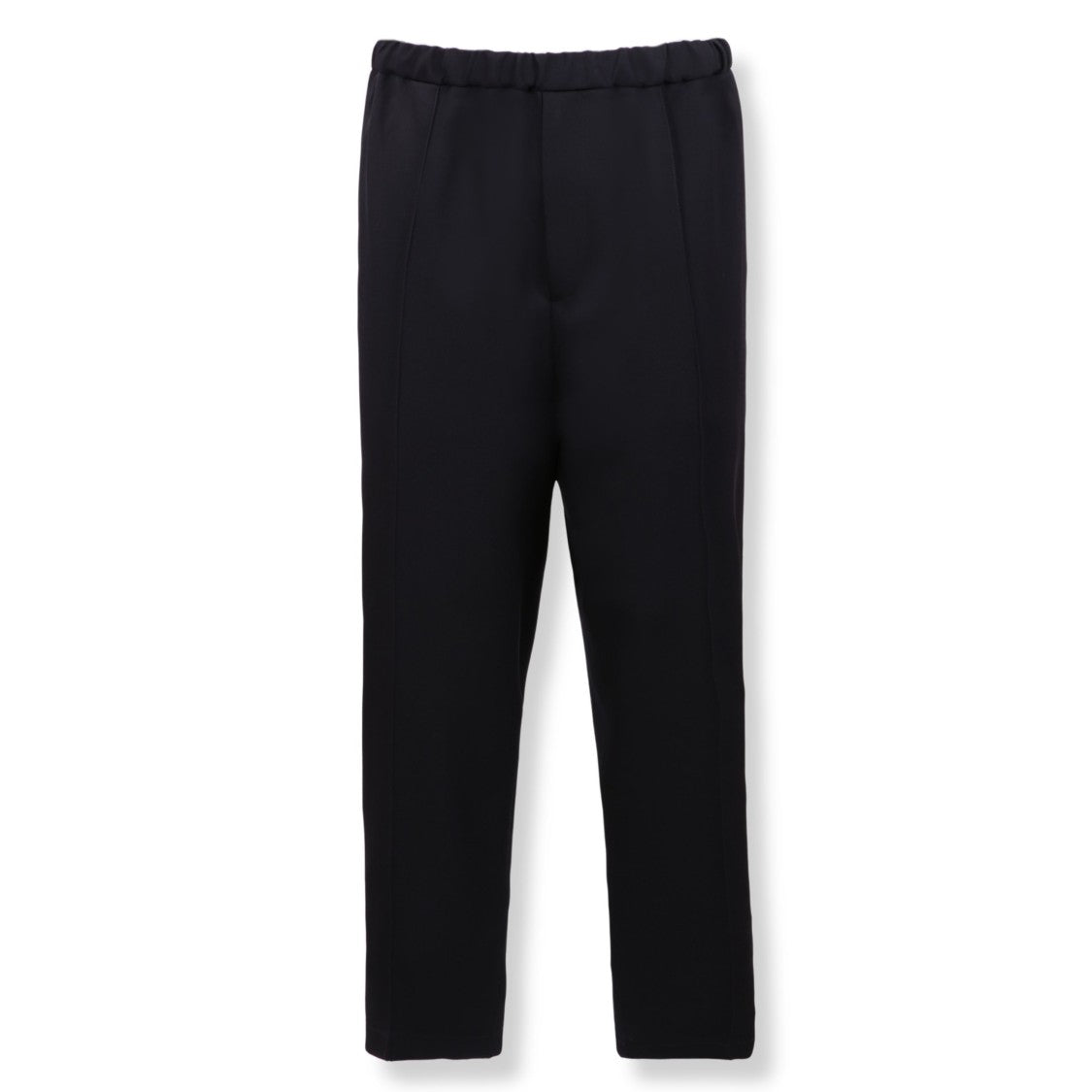 Jil Sander Straight Wool Trousers With Back Flap Pockets