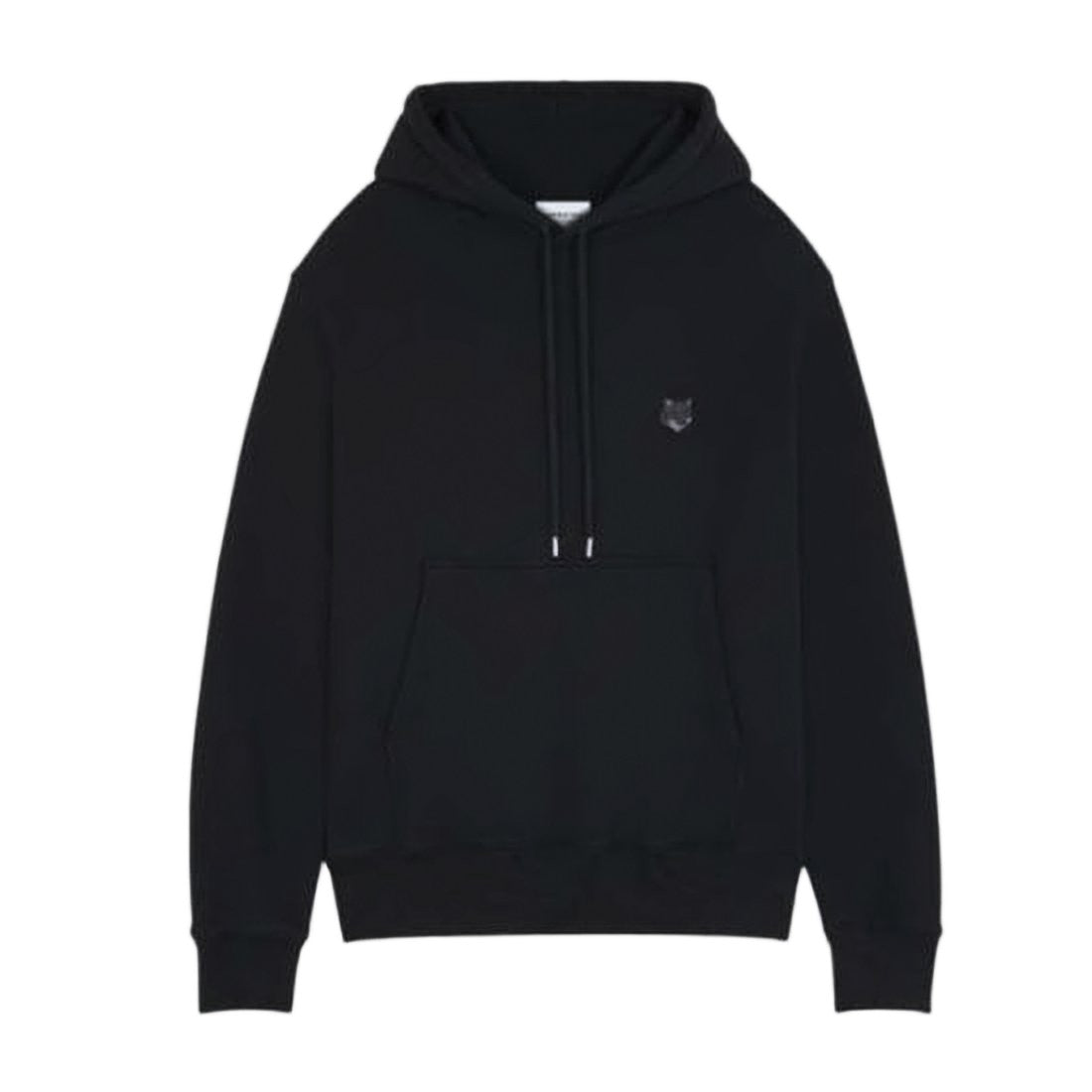 Maison Kitsuné Classic Black Hoodie With Subtle Logo Detail
