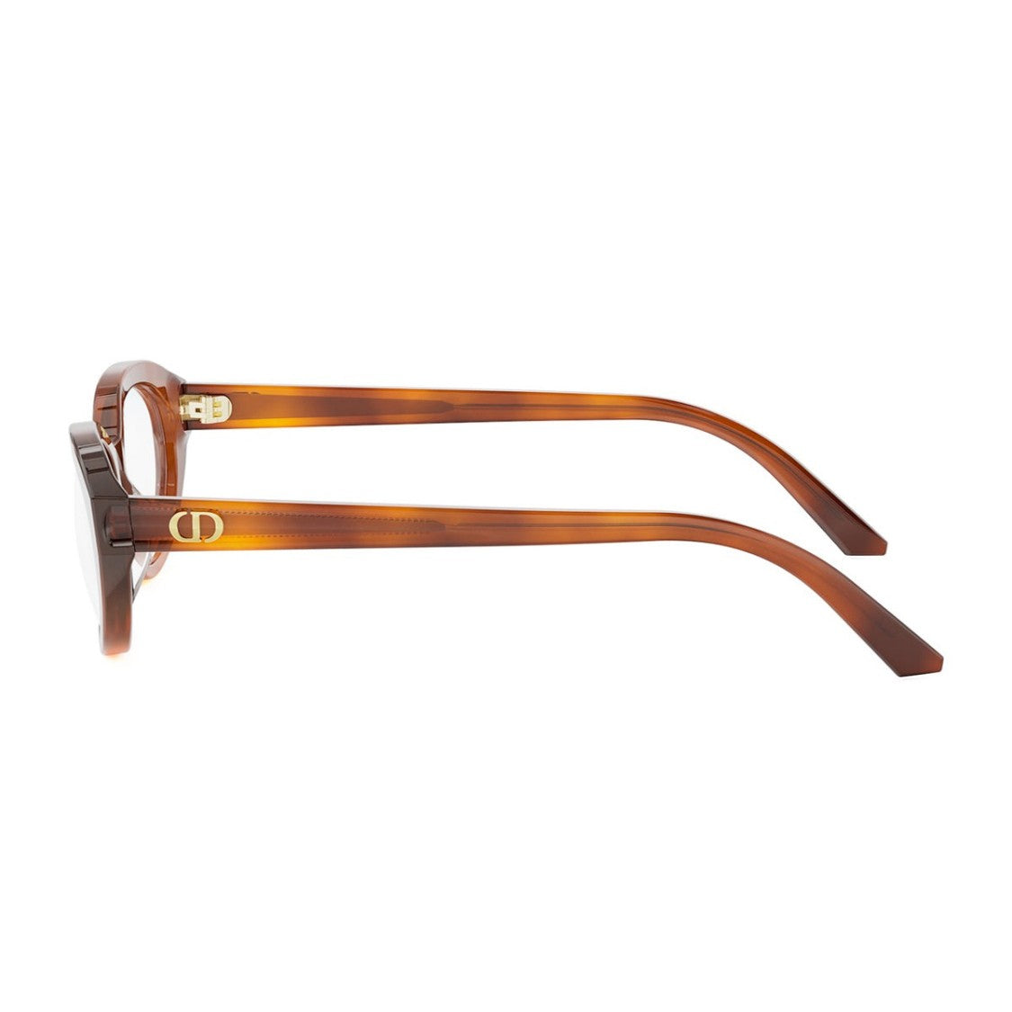 Dior Havana B1i Translucent Amber Oval Glasses