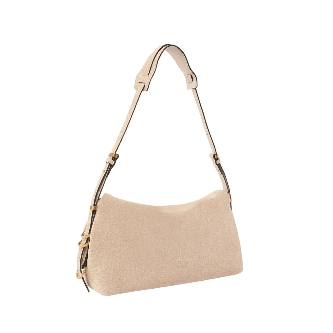 Pinko Suede Leather Bag With Flap Closure
