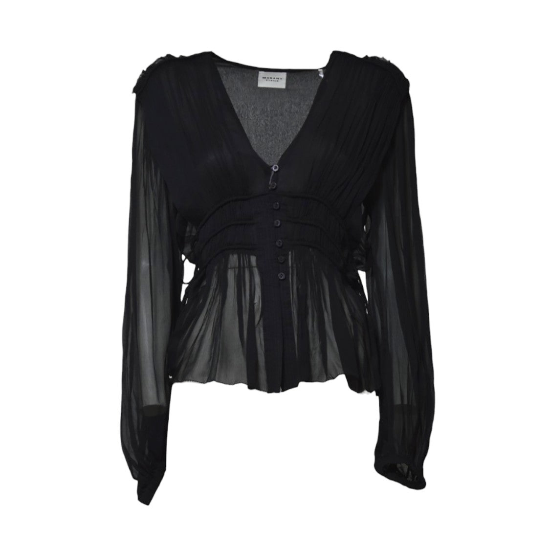 Isabel Marant Étoile Black Viscose Axeline Blouse