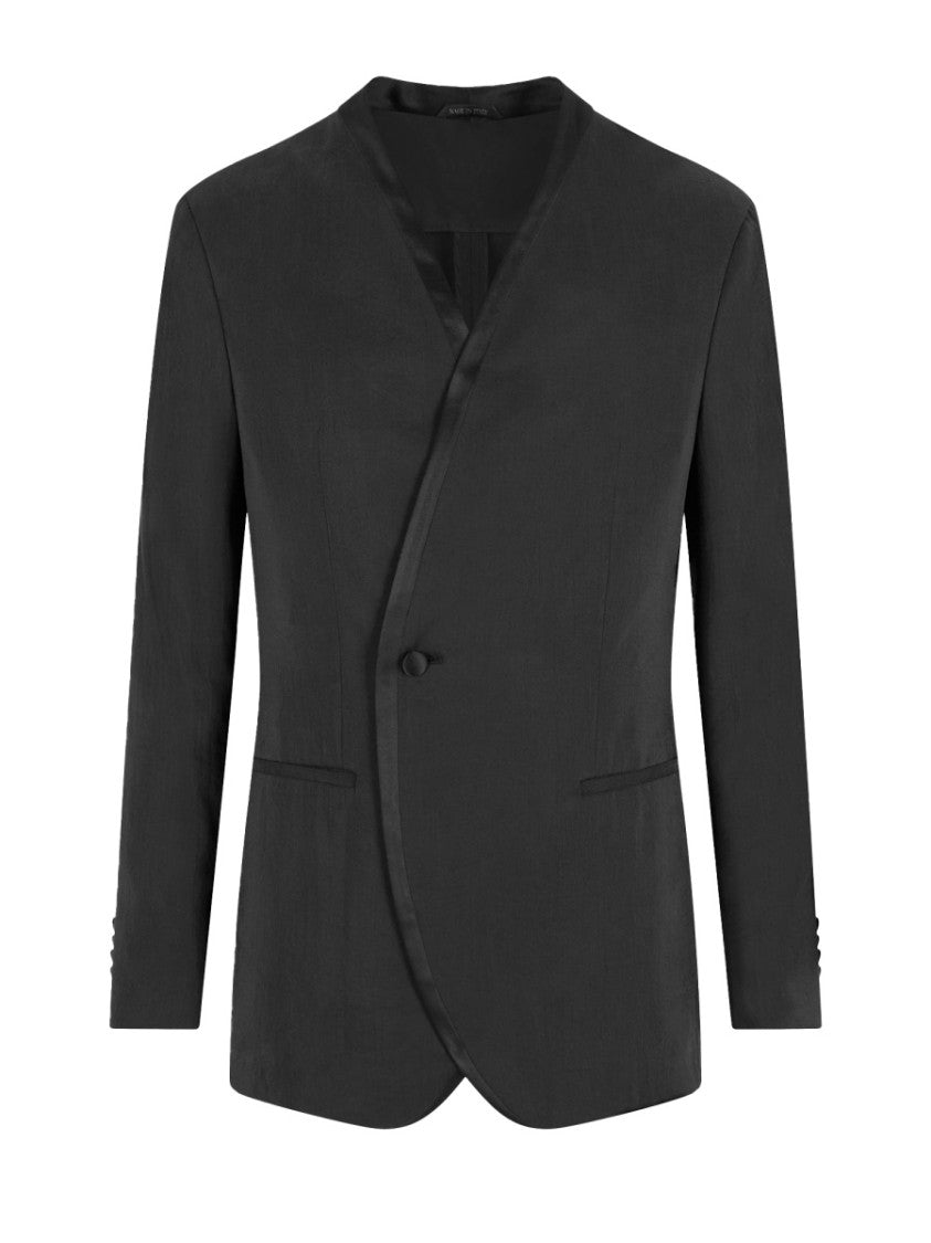 Giorgio Armani Upton Single-Button Minimalist Tuxedo Jacket