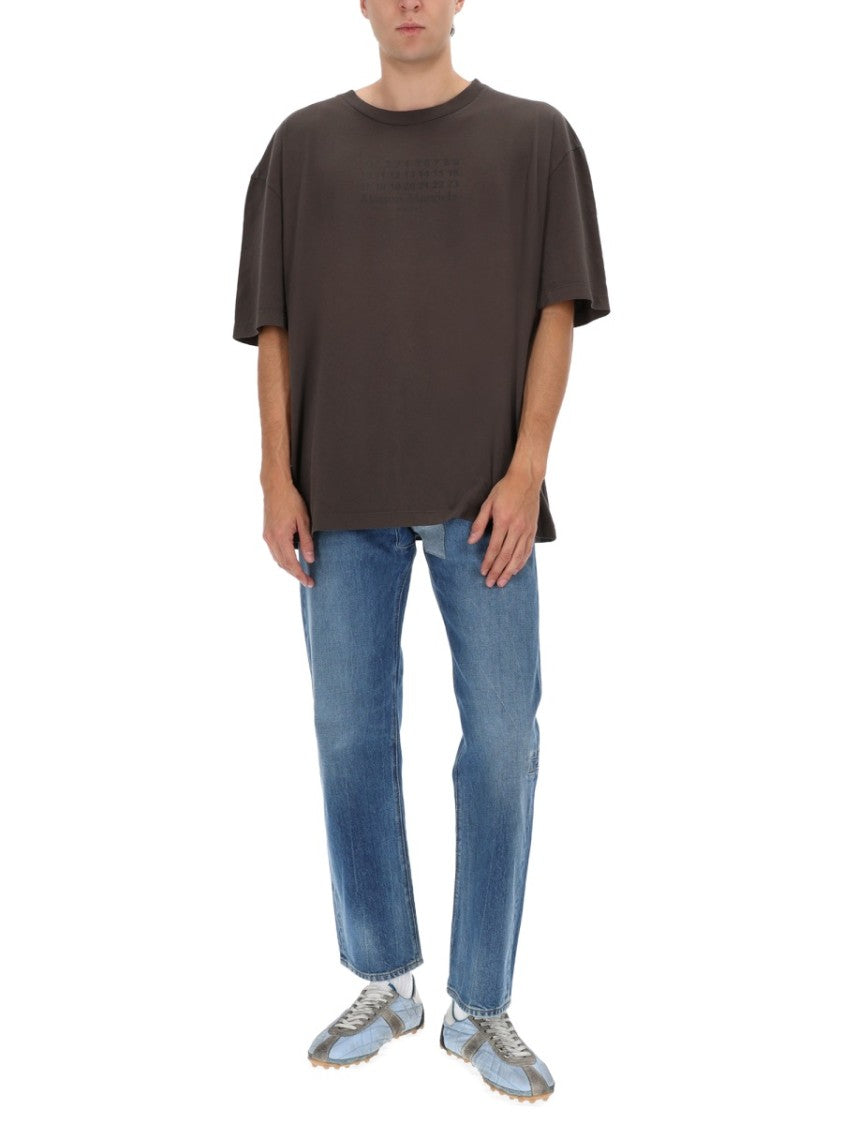Maison Margiela Blue Cotton Faded Straight-Leg Jeans