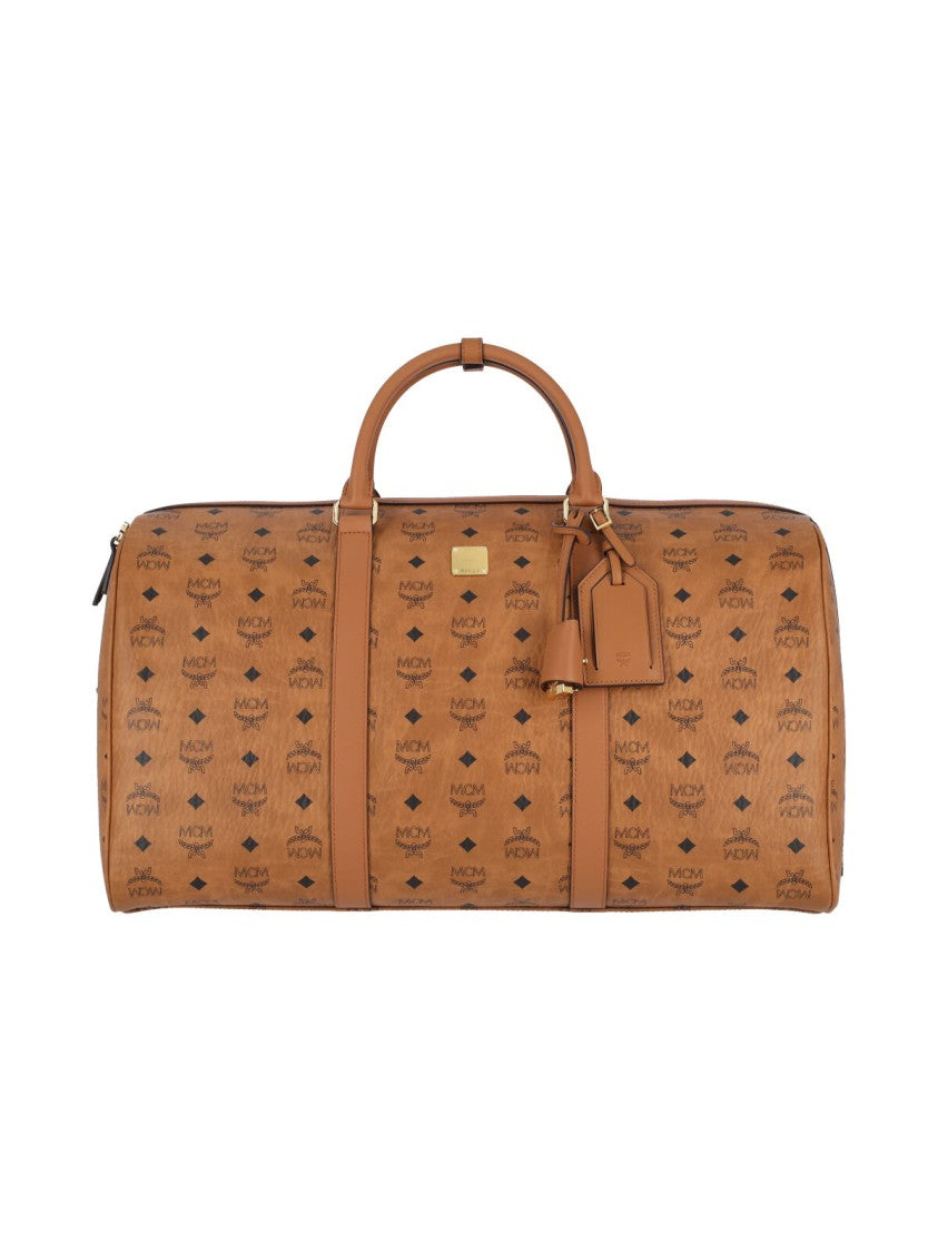 Mcm Ottomar Weekender Bag With Nappa Leather And Logo Print