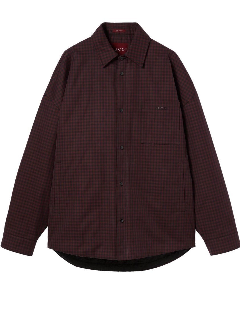 Gucci Checkered Burgundy Spw Jacket