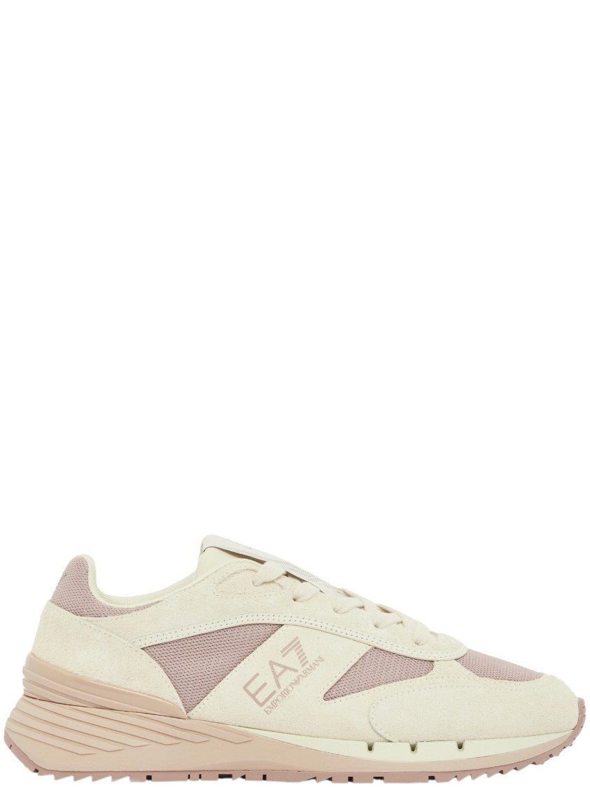 Ea7 Emporio Armani Low-Top Leather Cushioned Sole Sneakers