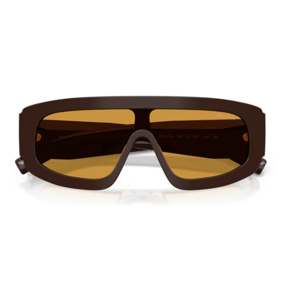 Prada Brown Pr D10s Rectangular Acetate Sunglasses