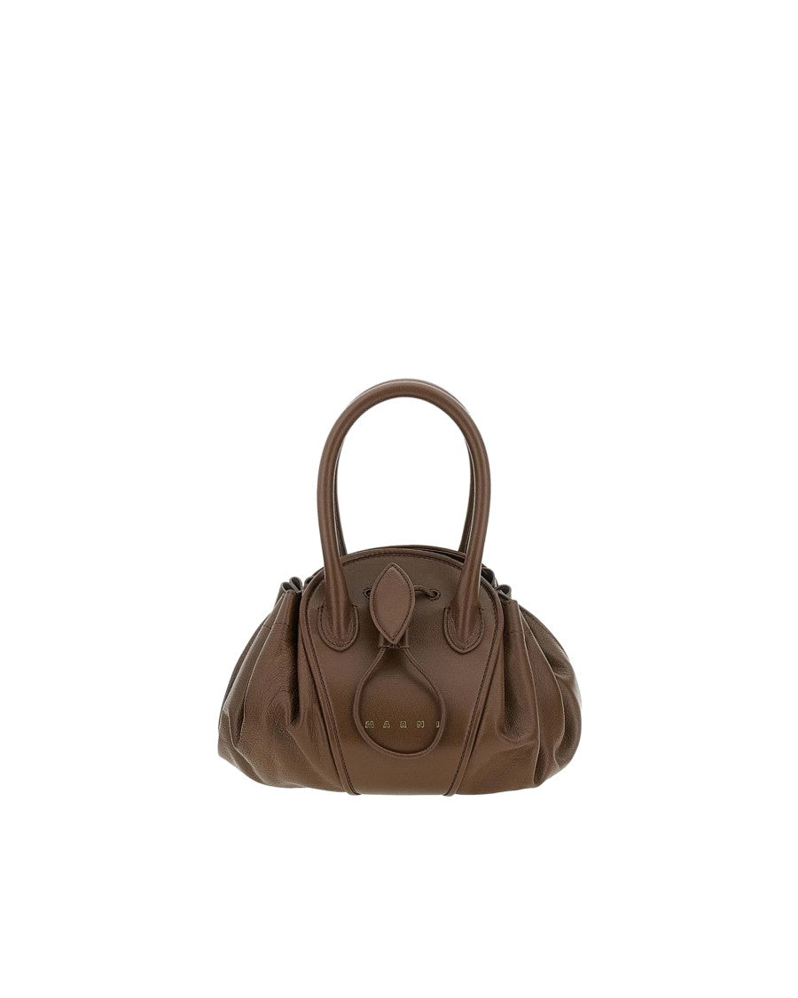 Marni Marmot Tulipea Buffalo Leather Shoulder Bag