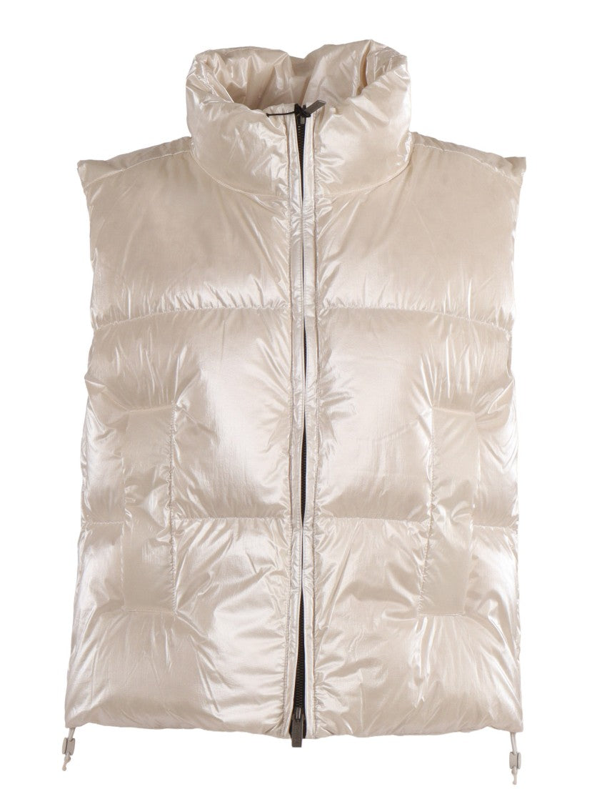 K-Way Quilted Padded Gilet With High Collar