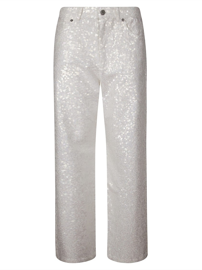 P.A.R.O.S.H. Five-Pocket Wide-Leg Trousers