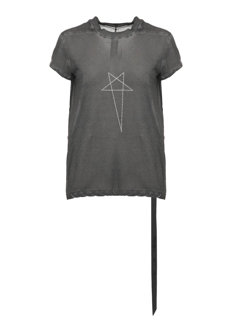 Drkshdw Grey Lace-Trim Semi-Sheer Cotton T-Shirt
