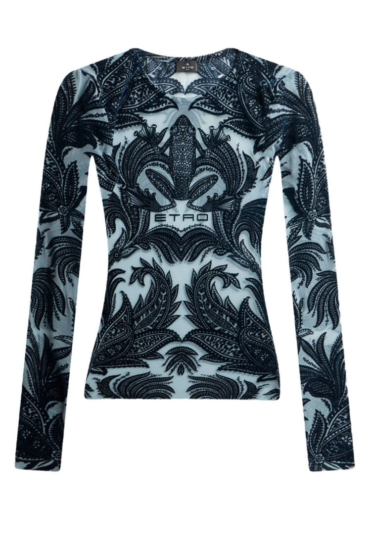 Etro Intricate Paisley Pattern Long-Sleeved Top