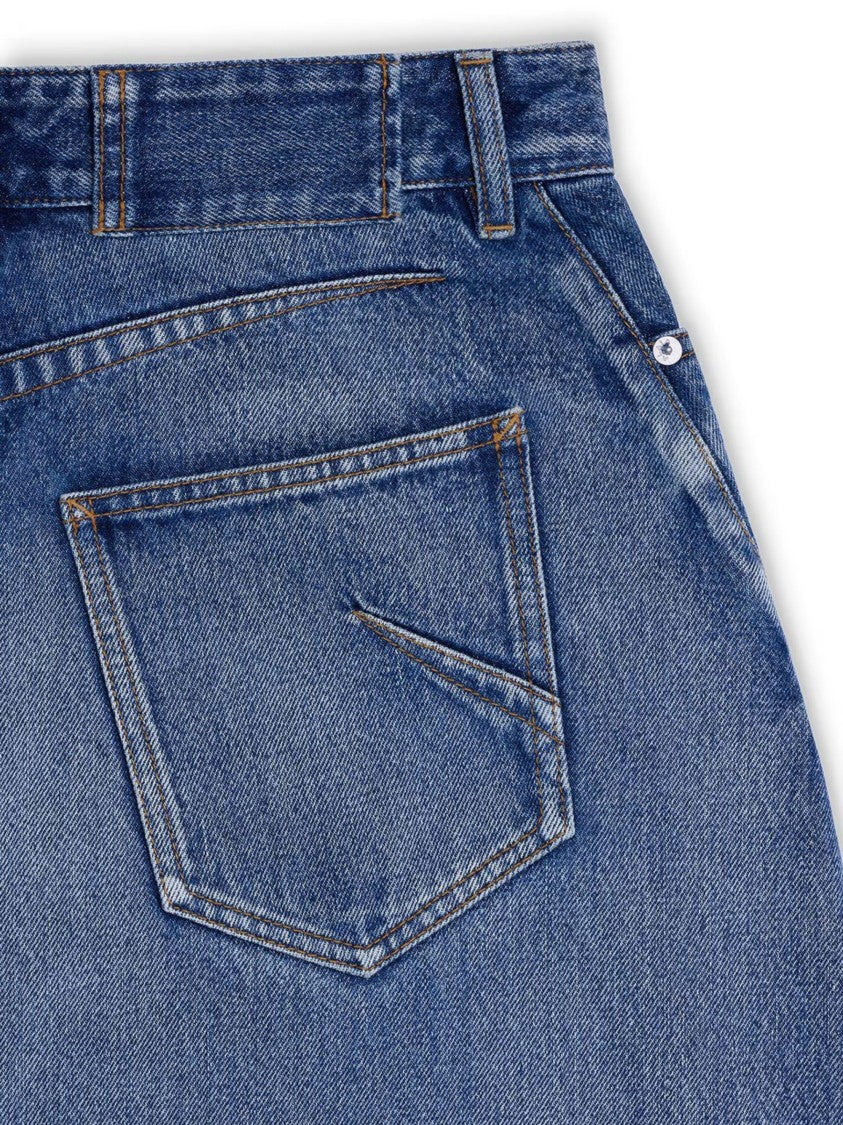 Alaïa Faded Blue Denim Rodeo Wide-Leg Jeans