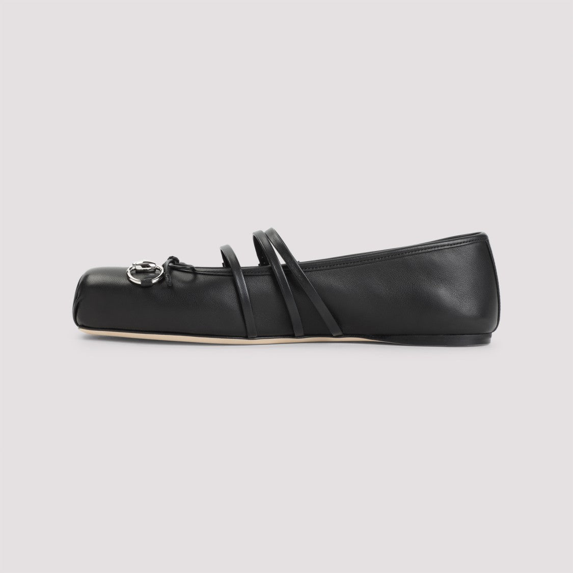 Gucci Horsebit Black Leather Ballerinas