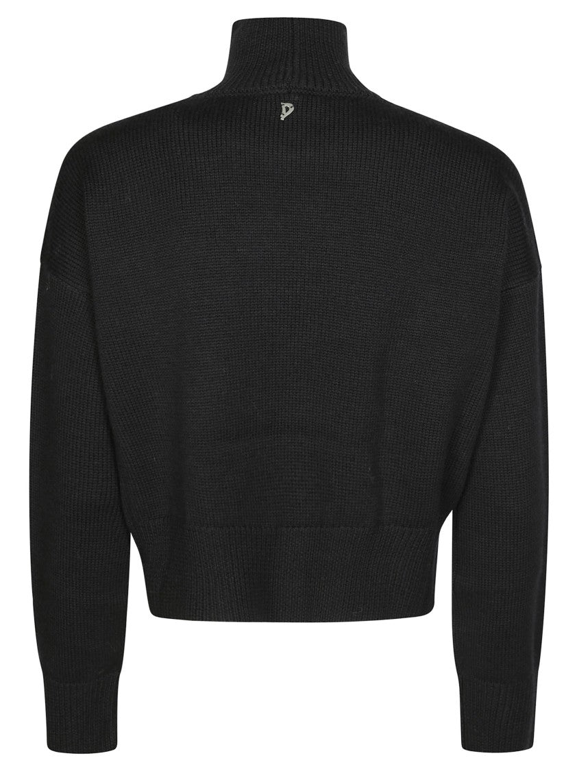 Dondup Cropped Sweater With High Neck