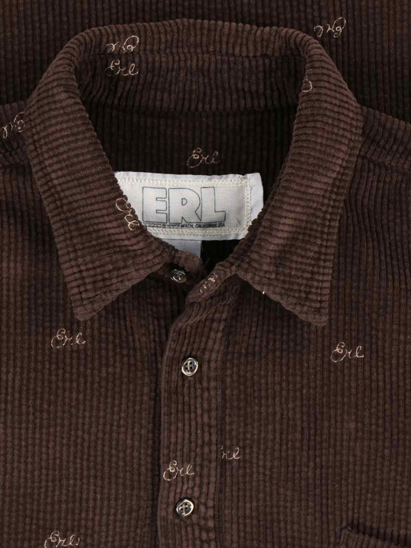 Erl Velvet Shirt – Brown