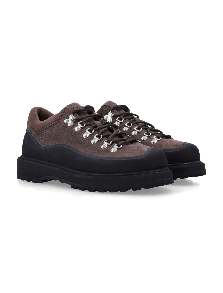 Diemme Cornaro Low-Top Waxy-Suede Platform Boots