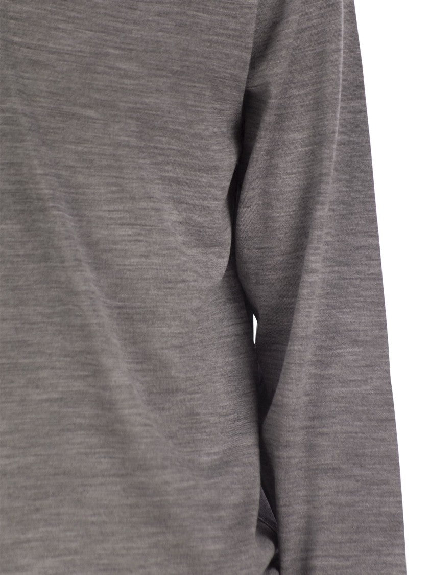 Fedeli Three-Button Virgin Wool Polo Shirt