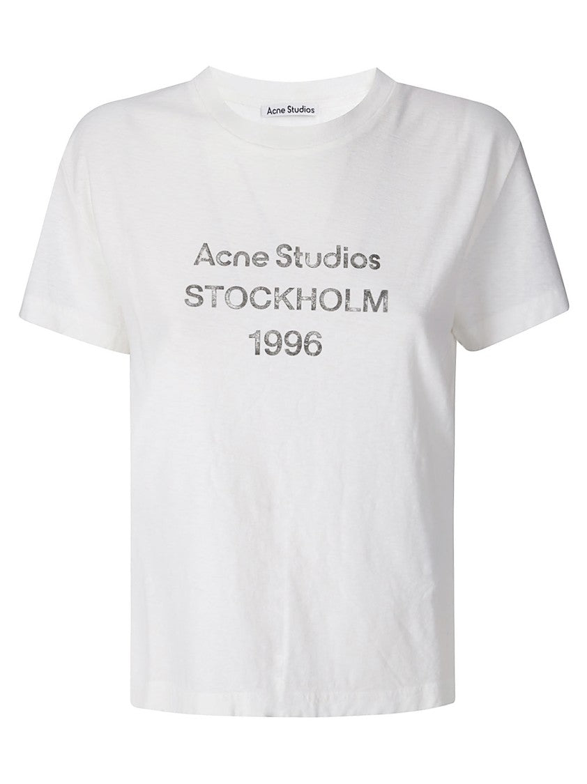 Acne Studios Front-Print Crew Neck T-Shirt