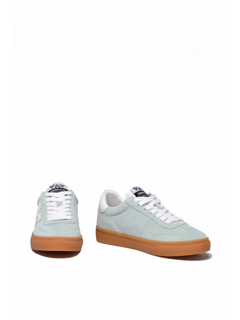 Emanuélle Vee Sage Green Suede Rubber Sneakers