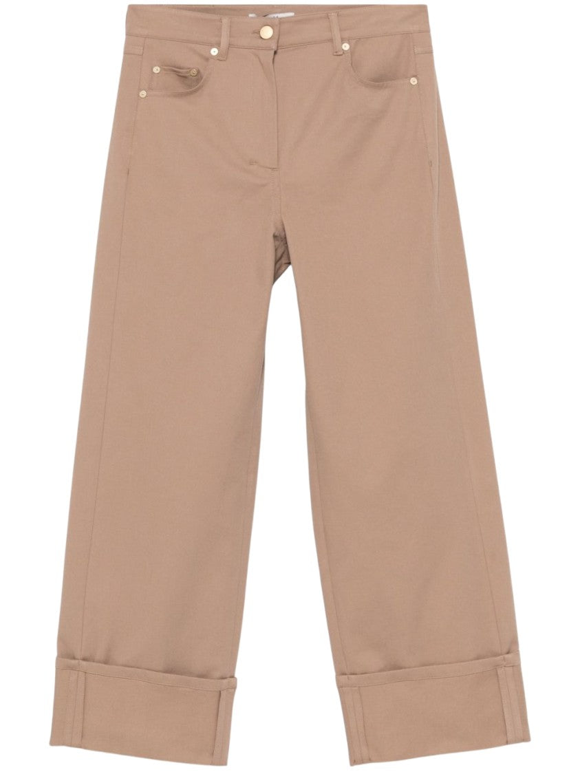 Max Mara Camel Brown Relaxed-Fit Trousers