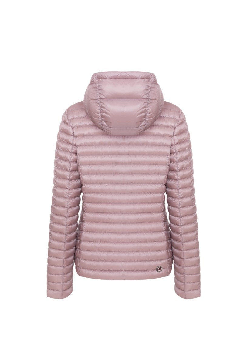 Colmar Originals Hooded Pink Down Jacket With Fitted Waist