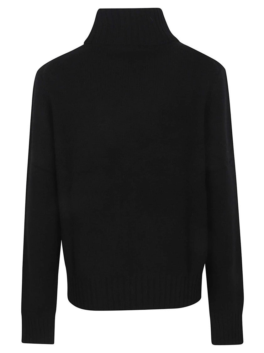 Polo Ralph Lauren Cropped Black Wool Sweater