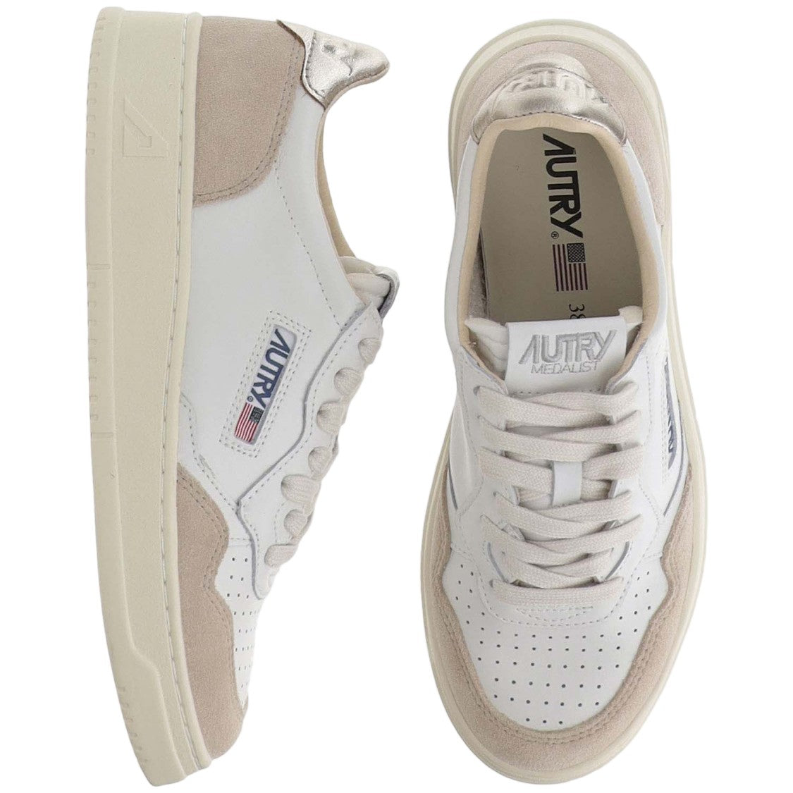 Autry Medalist Low Sneakers With Perforated Toe