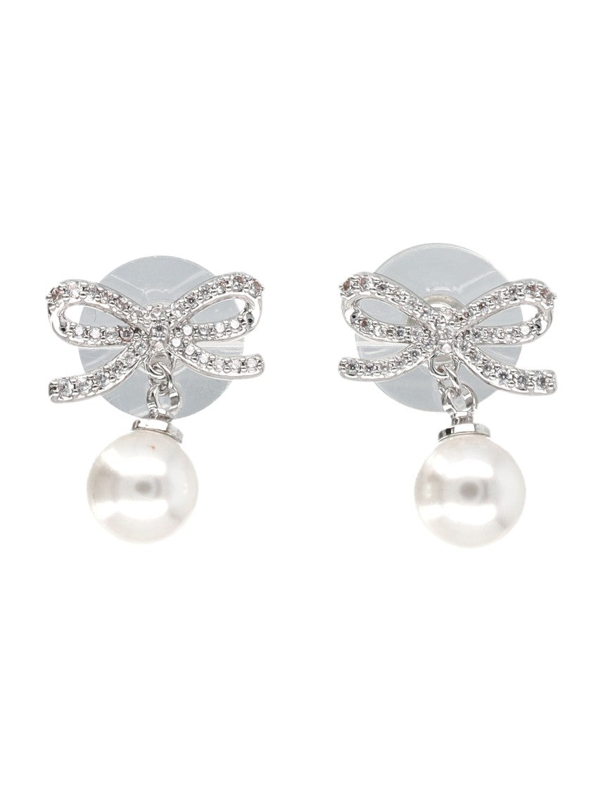 Self-Portrait Bow Pearl Earrings