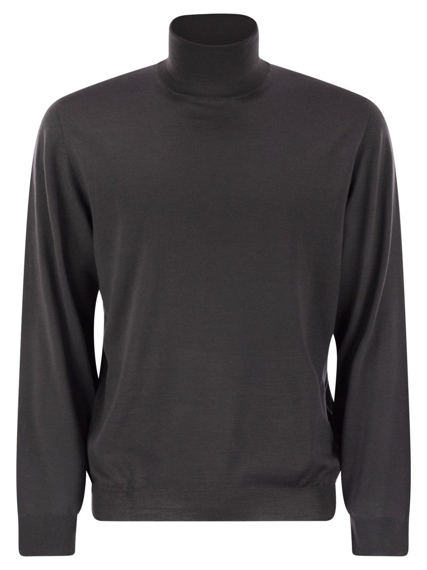 Fedeli Superfine Wool Turtleneck Derby