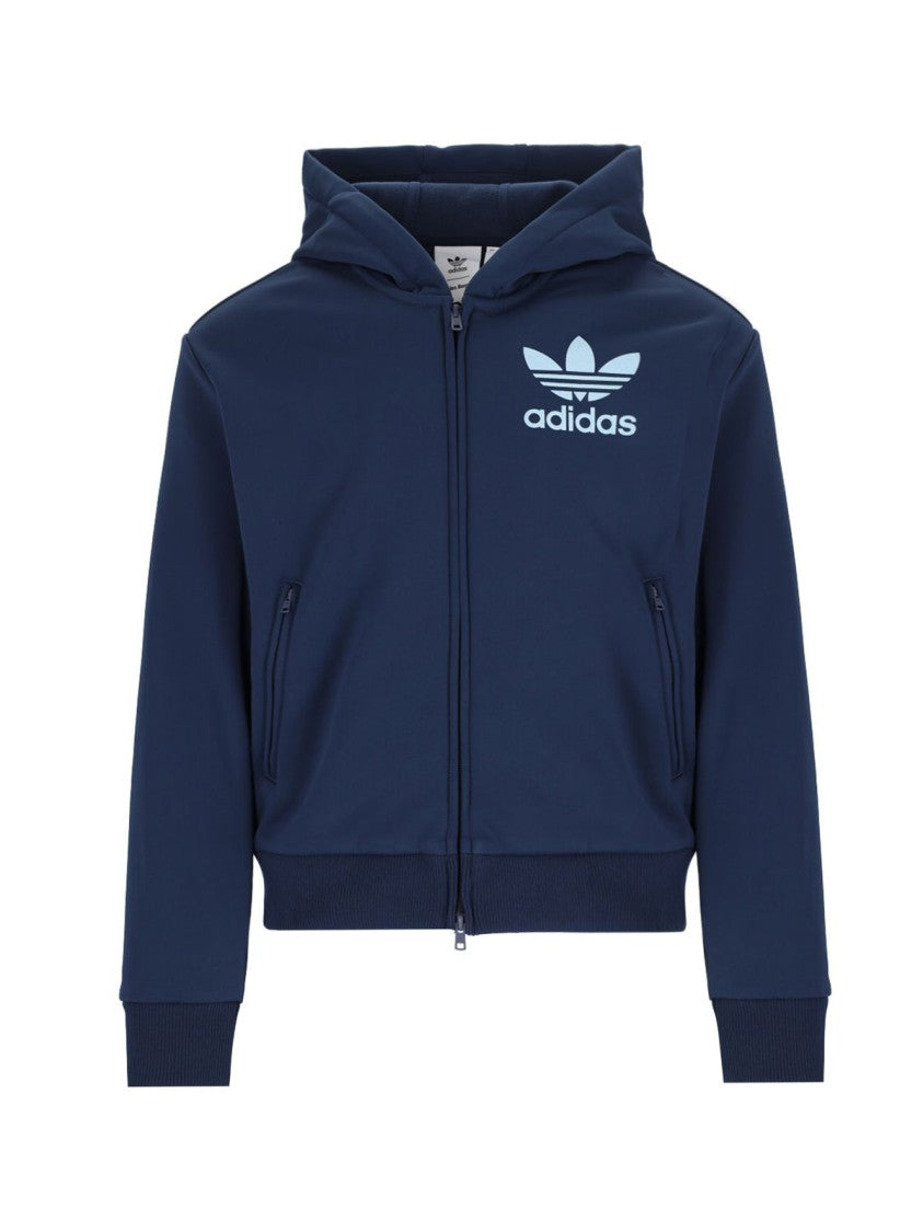 Adidas X Wales Bonner Navy Blue Fabric Hoodie