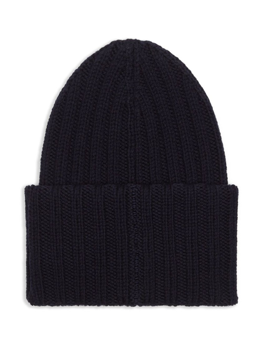 Dsquared2 Knitted Beanie With Folded Cuff And Colorful Patch