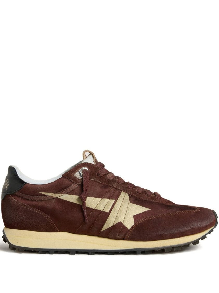 Golden Goose Brown Suede Cream Star Sneakers