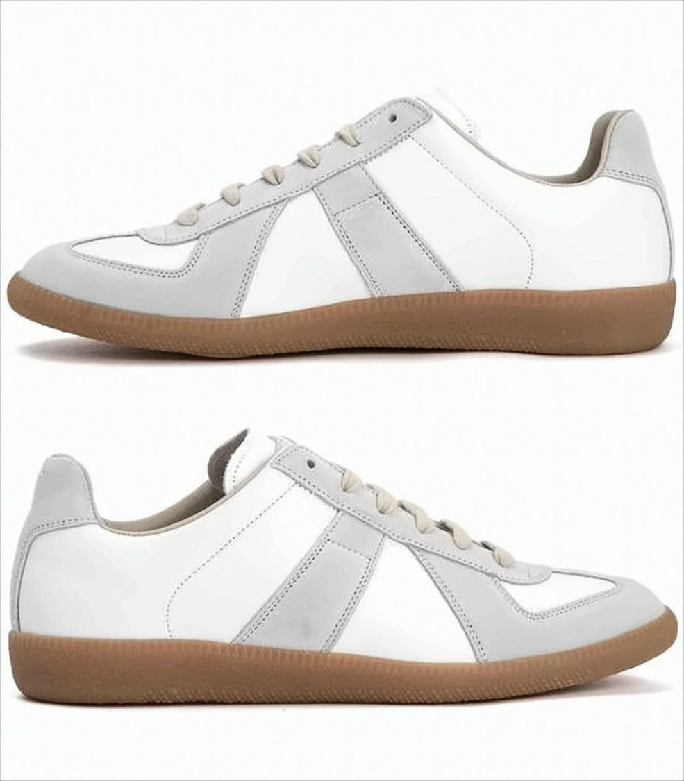 Maison Margiela Low-Top Sneakers With Suede And Leather Overlays
