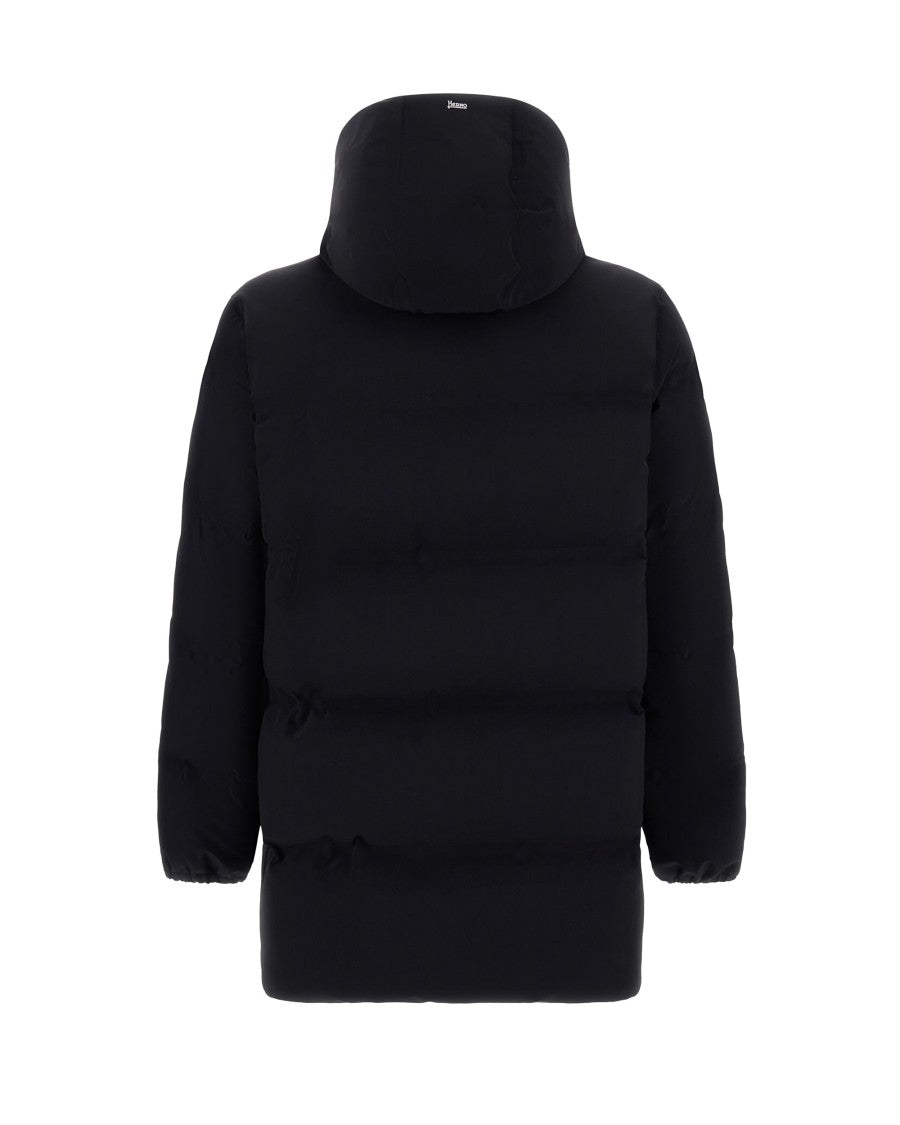 Herno Black In New Impact Seamless Long Stretch Parka