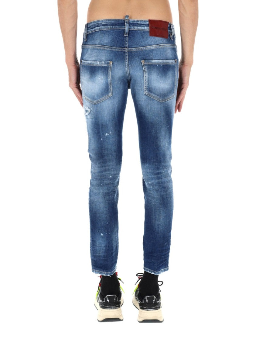 Dsquared2 Belvira Medium Blue Distressed Jeans
