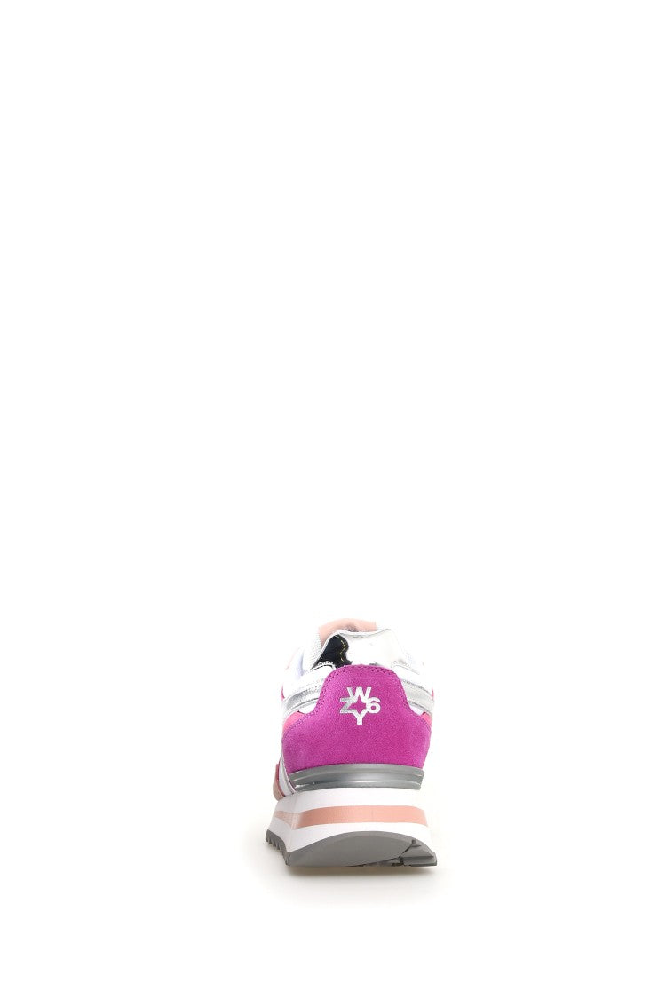 W6yz Technical Fabric Suede Raised Rubber Sneakers