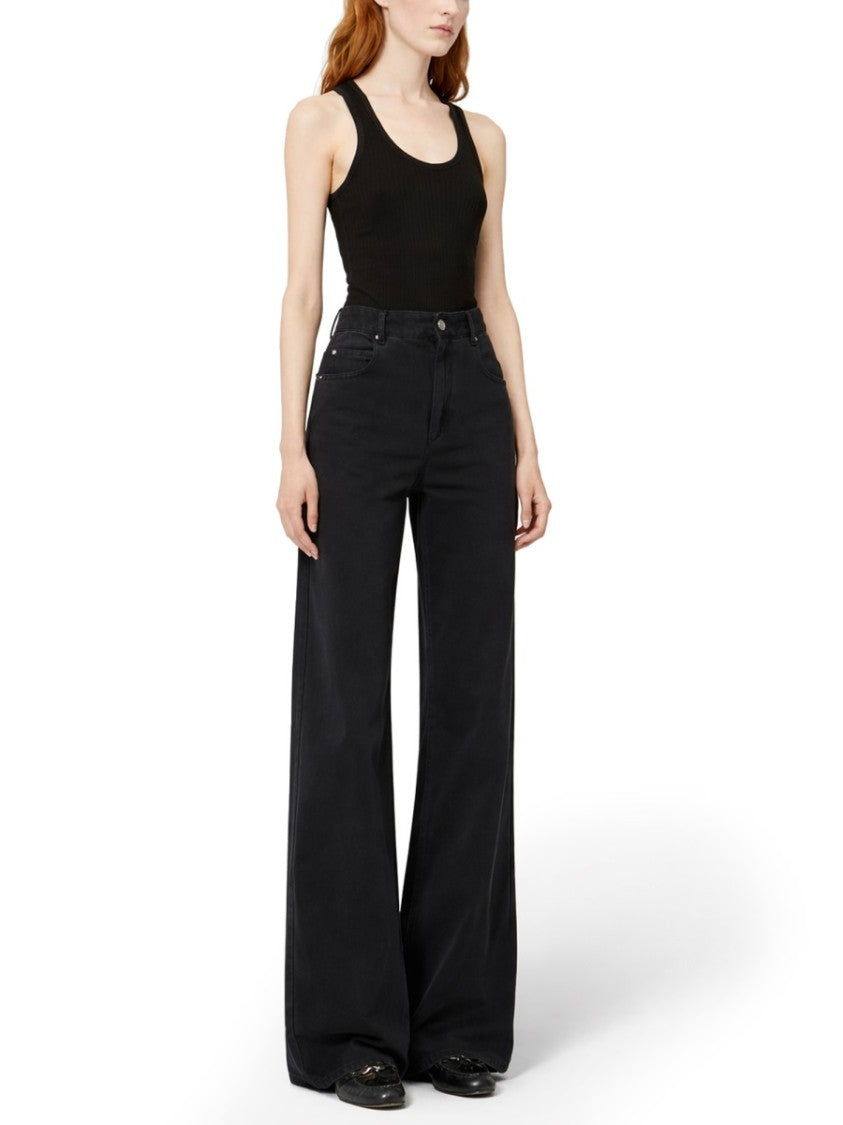 Isabel Marant Washed Black Belvira Lyocell-Blend Jeans