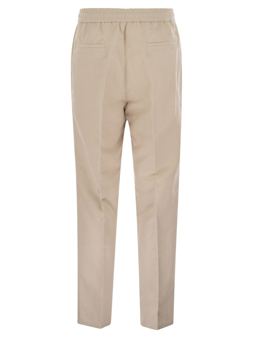 Brunello Cucinelli Leisure Fit Trousers In Linen