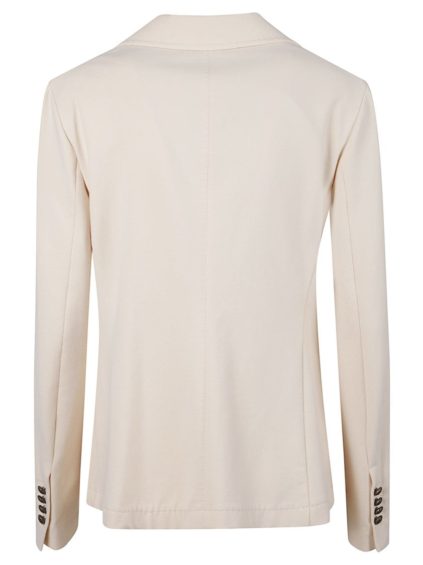 Circolo 1901 Tailored Beige Jacket With Notched Lapel